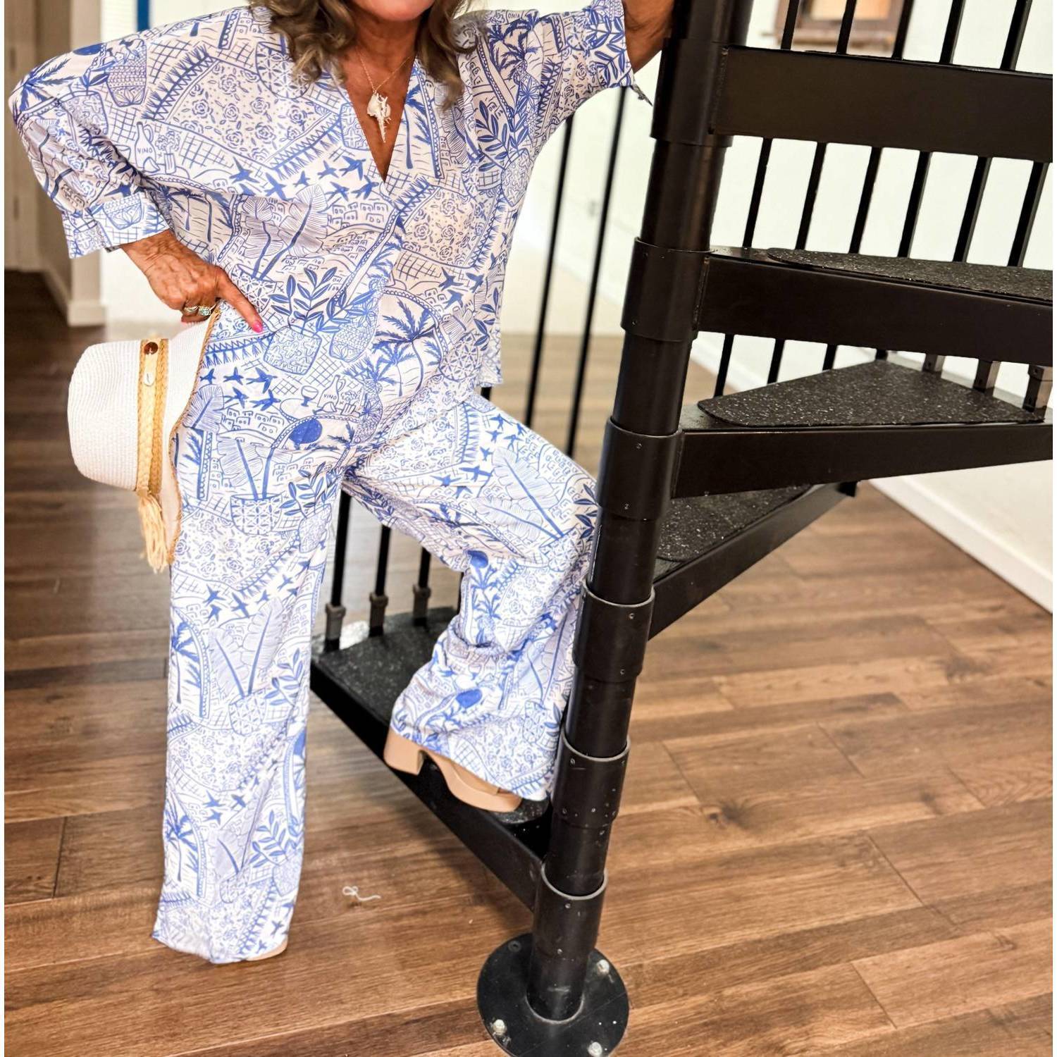 New Sincerely Ours Sicilian Summer Pant In Blue